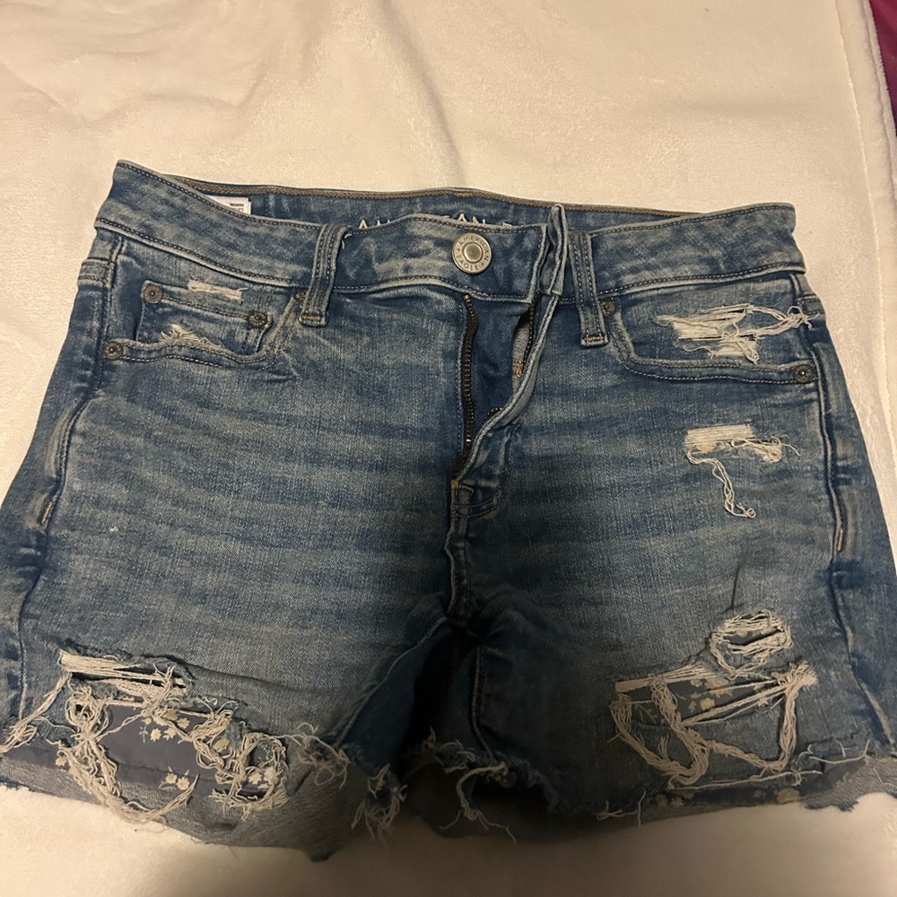 AE Ne(x)t Level High-Waisted Denim Short Short